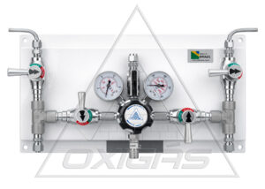 Central Manifold 1+1 Gases Troca Manual Com Purga Do Gás